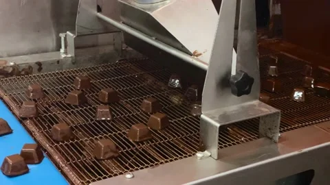 The production of chocolates Stock Footage 156898272