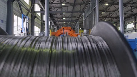 Production of coaxial cable Stock Footage 121854572