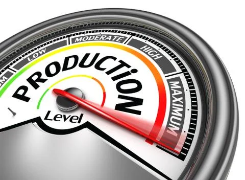 Production conceptual meter Stock Illustration