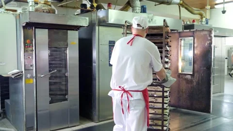 Production of confectionery products. The process of baking cakes and cakes at Stock Footage 171882748