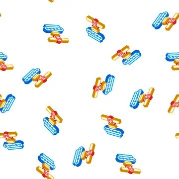 Production control isometric icon seamless pattern Stock Illustration