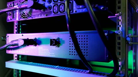 Production control modules heat power. Supercomputer. Stock Footage 44374612