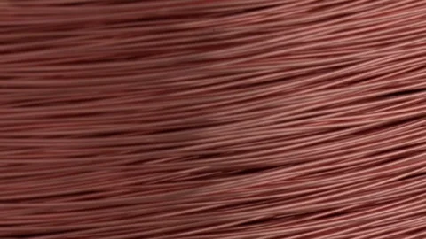 Production of copper wire, cable in reels at factory. Stock Footage 316517373
