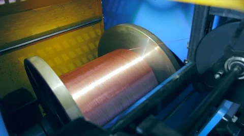 Production of  copper wire Video stock 62353782