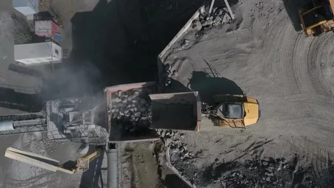 Production of crushed granite. Stock Footage 200827143