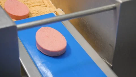 Production of cutlets in breading. Stock Footage 101029597