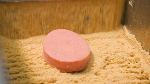 Production of cutlets in breading. Stock Footage 101029686
