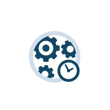 Production cycle and time Illustrazione stock