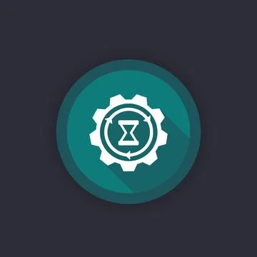 Production cycle icon, vector Illustrazione stock