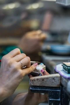 Production dentures Stock Photos