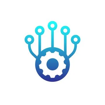 Production, development icon on white Stock Illustration