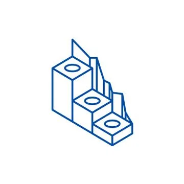 Production development line icon concept. Production development flat vector Stock Illustration