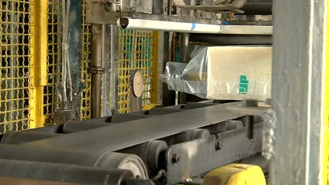 Production of extruded rubber Stock Footage 99159542