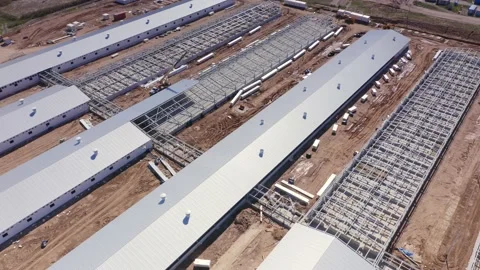 The production facilities of the livestock breeding complex Stock Footage 147936184