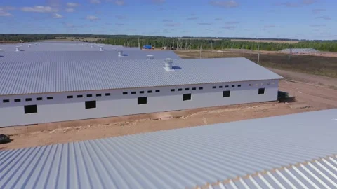 The production facilities of the livestock breeding complex Stock Footage 147936564
