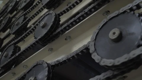 Production in the factory, gears spin Stock Footage 115052053