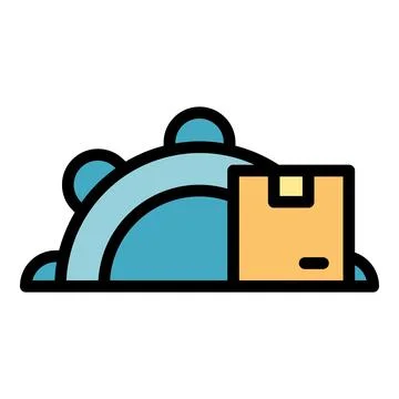 Production flow icon vector flat Stock Illustration