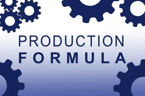 PRODUCTION FORMULA concept Stock Photos