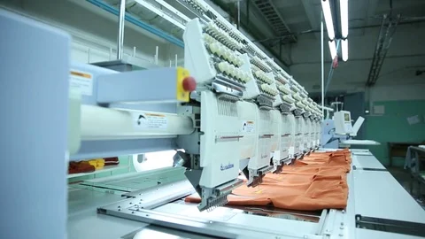 Production of garment fabrics Stock Footage 84325884