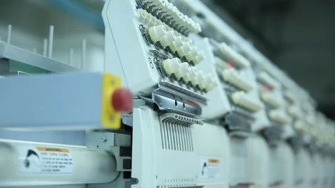 Production of garment fabrics Stock Footage 84325898