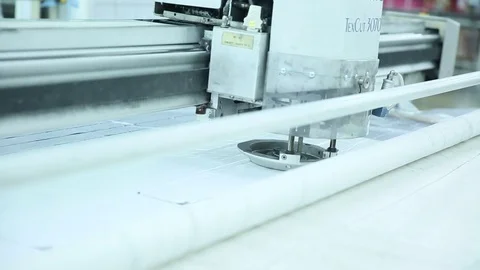Production of garment fabrics Stock Footage 84325899