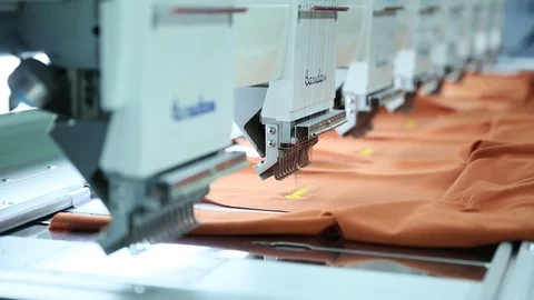 Production of garment fabrics Stock Footage 84325904