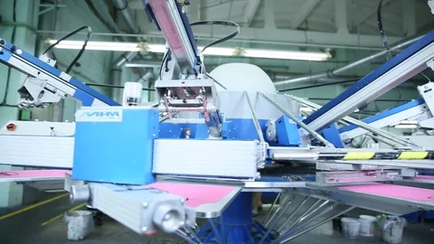 Production of garment fabrics Stock Footage 84325953