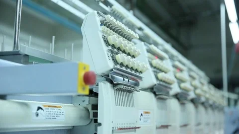 Production of garment fabrics Stock Footage 84325962
