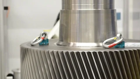 Production of gearboxes - quality control with modern laser robotic Stock-Footage 90608855