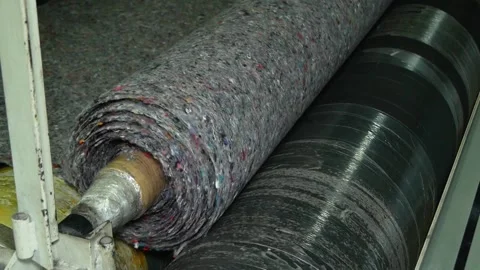 Production of geotextiles. Stock Footage 157534935
