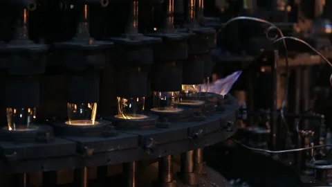 Production of glass cups Stock Footage 171601045