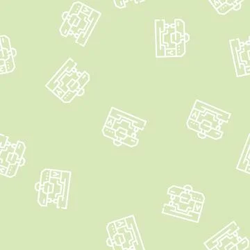 Production goods line vector seamless pattern Stock Illustration