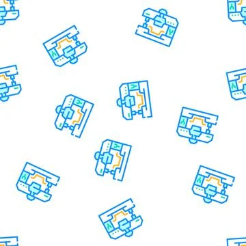 Production goods vector seamless pattern 스톡 일러스트