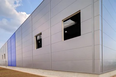 Production hall, left side Stock Photos