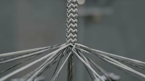 Production of high temperature cable shell Stock Footage 125218258