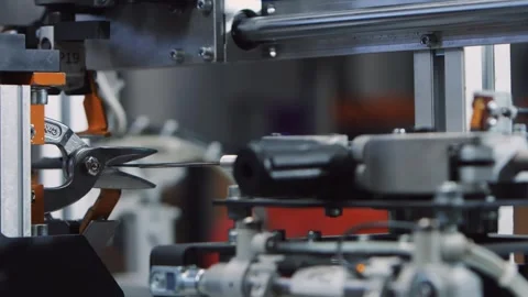 Production, hose packaging. Automatic factory line Stock Footage 274721319