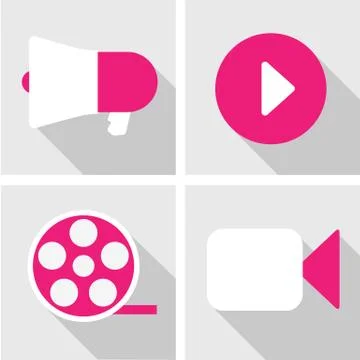 Production icons set Illustration