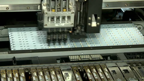 Production of led lamps Stock Footage 96383353