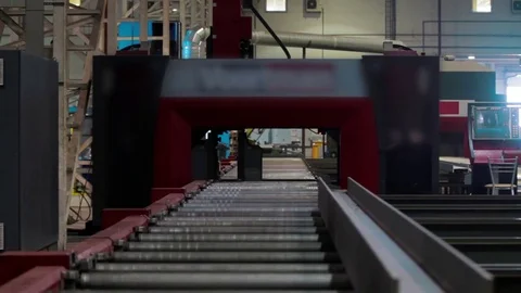 Production line of Automated Drilling Machine 스톡 동영상 83637116