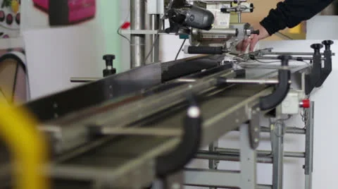 Production line of bottle of detersive Stock Footage 22555317