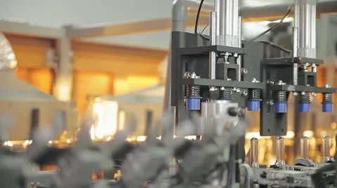 A production line, creating bottles Stock Footage 63257145