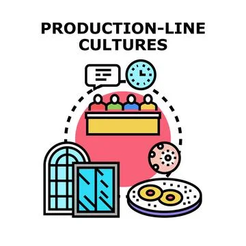Production line cultures concept vector illustration design 스톡 일러스트