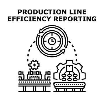 Production line efficiency process reporting and optimization イラスト素材