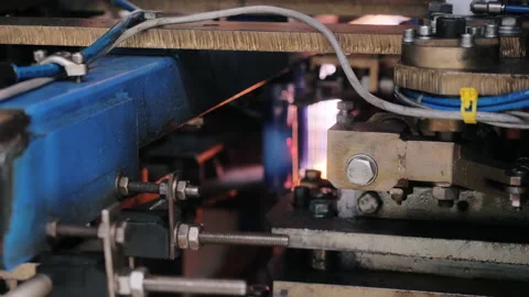 Production line operates with small and large bottles Stock Footage 160713573