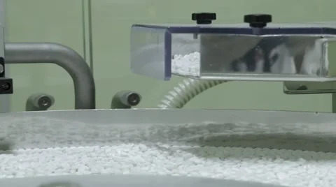 Production Line For Pill Packaging Stock Footage 62842542