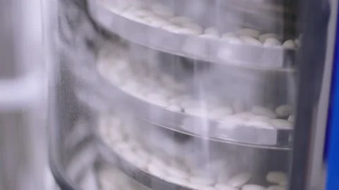 Production Line for Pills Stock Footage 93766874