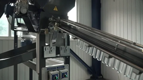 Production line of plastic bottles. Plastic bottles on automatic conveyor line Stock Footage 111662663