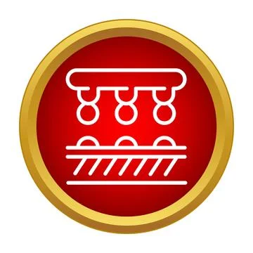 Production line processing manufacturing automation icon graphic Stock Illustration