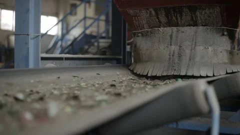 Production line for recycling Stock Footage 72857181