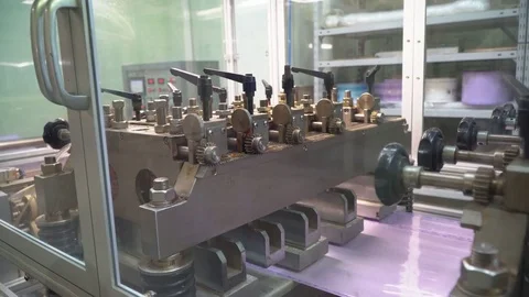 Production line for sealing packaging materials Stock Footage 83729410